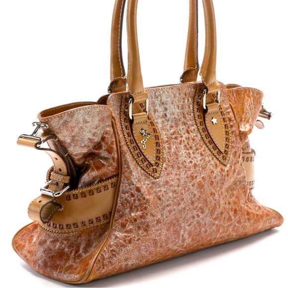 Fendi Etniko De Jour Metallic Copper Pebbled Letter Purse 101 - Picture 6 of 12